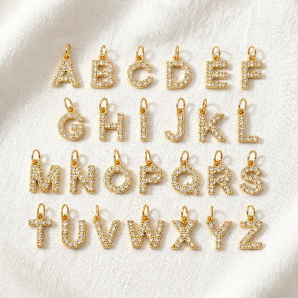 Collar Iniciales Personalizado Oro