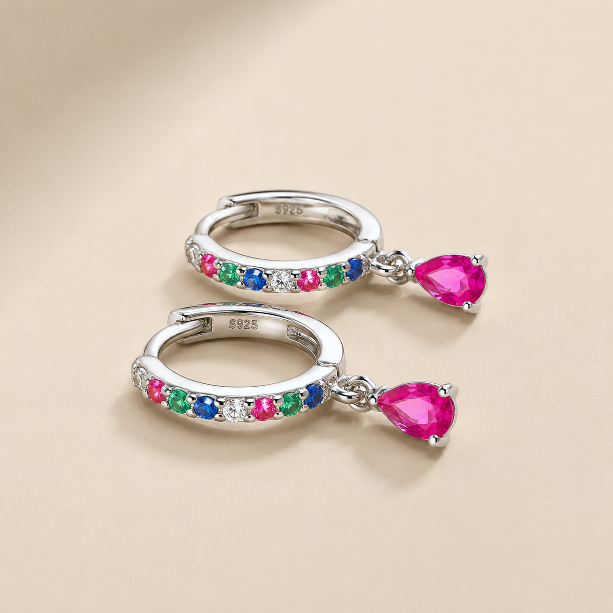 Aros Ayla Colorful Plata