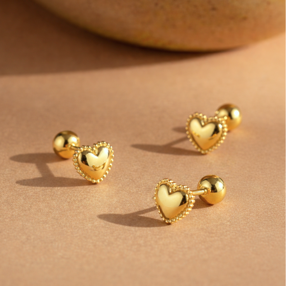 Pendiente Corazón Oro