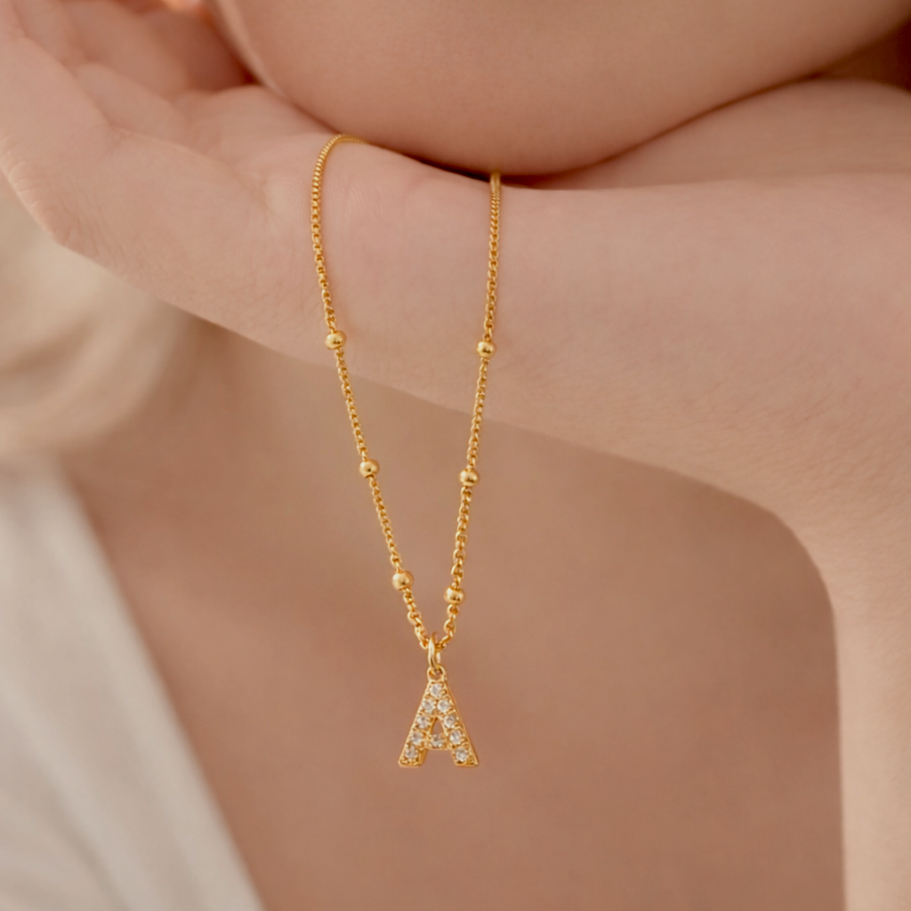 Collana Shiny Iniziale Palline Oro