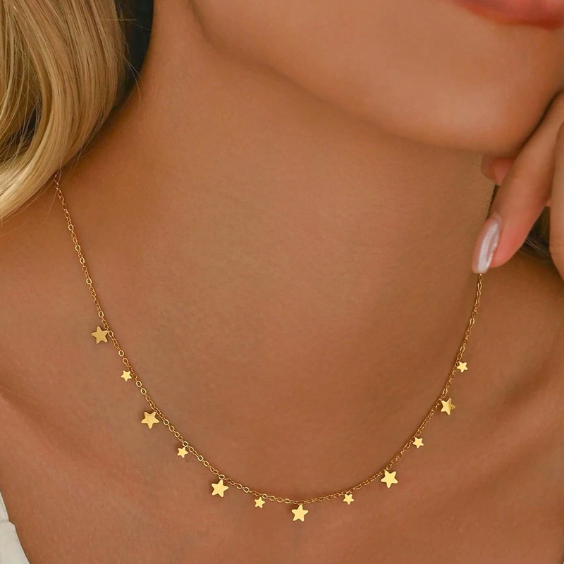 Choker Estrellitas Oro
