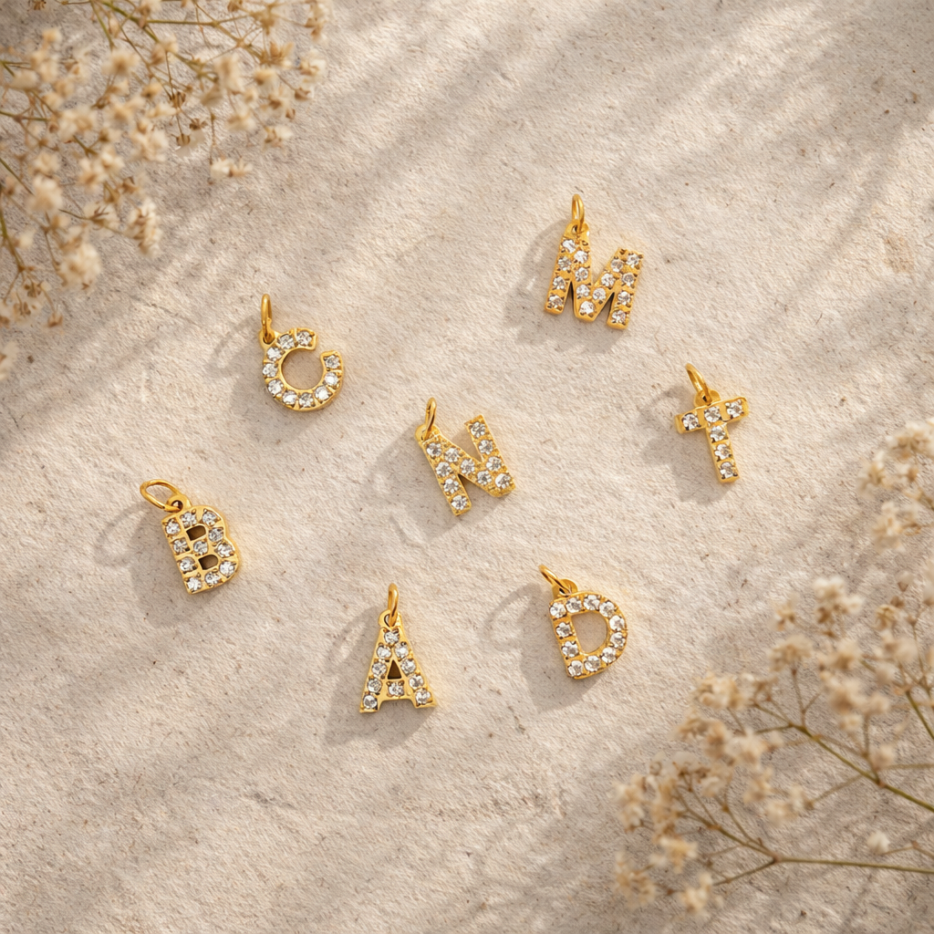 Collar Iniciales Personalizado Oro