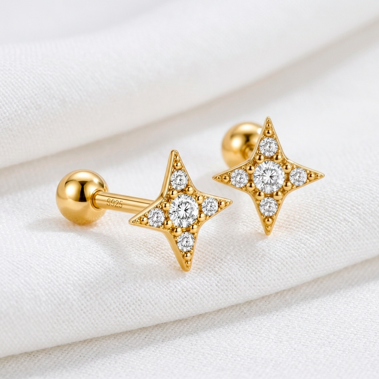 Orecchino Shiny Star Oro
