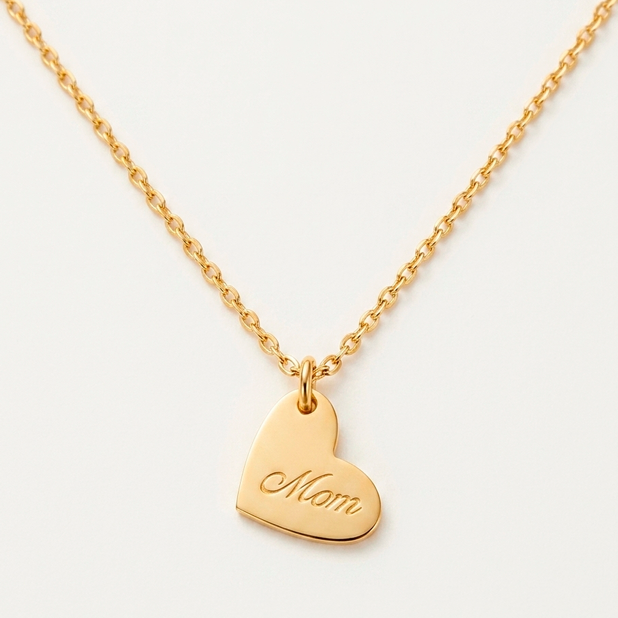 Collar Heart Mom Oro