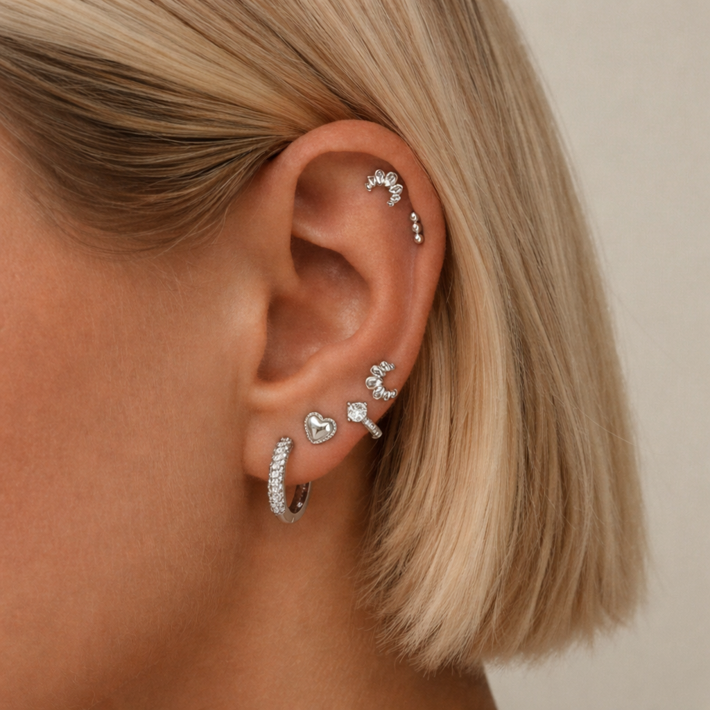 Aro Mini Crystal Plata