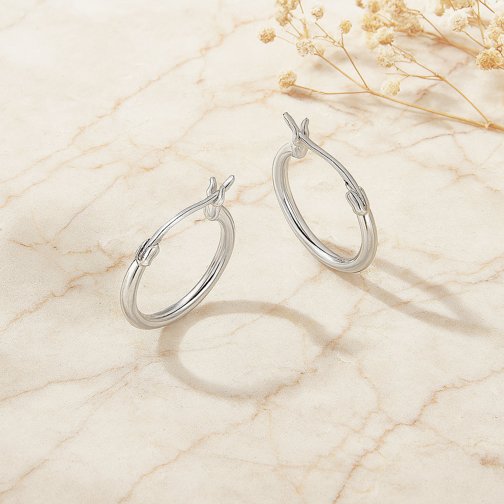 Aros Lua Plata - 22mm