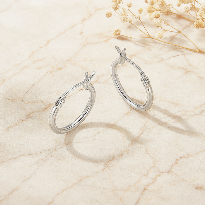 Aros Lua Plata - 22mm