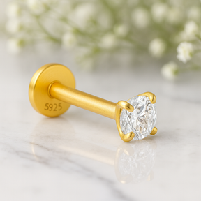 Pendiente Mini Destello Oro - 3mm