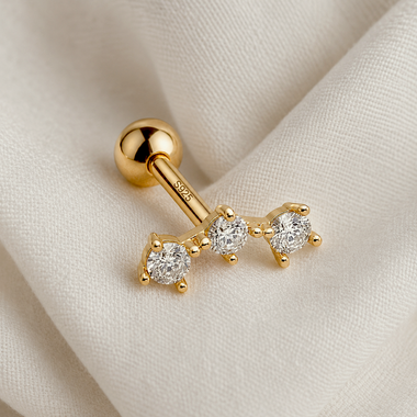 Mini White Flower Earring