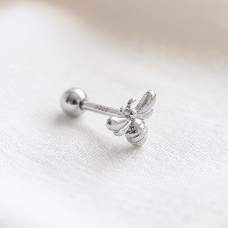 White Gold Butterfly Earring