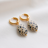 Orecchini Medi Basic Conchiglia Blu Oro