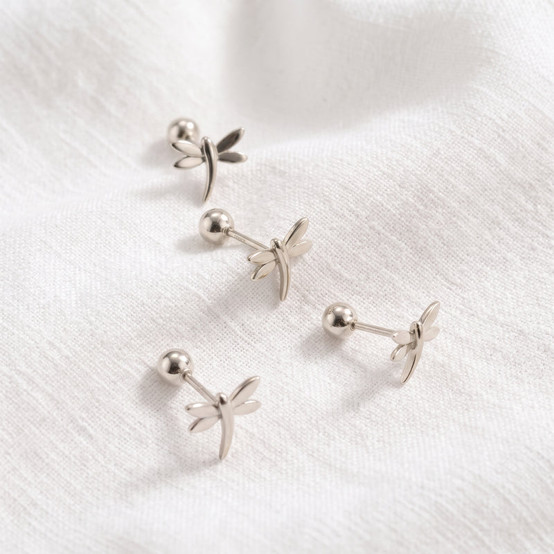 Orecchino Mini Libellula Argento
