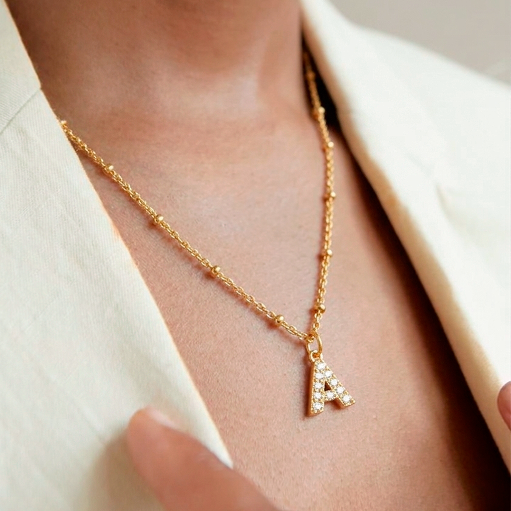 Collana Shiny Iniziale Palline Oro