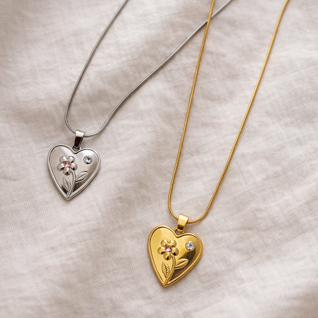 Collar Heart Bloom Oro