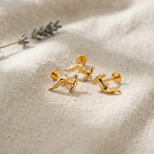 Pendiente Tiburón Martillo Oro