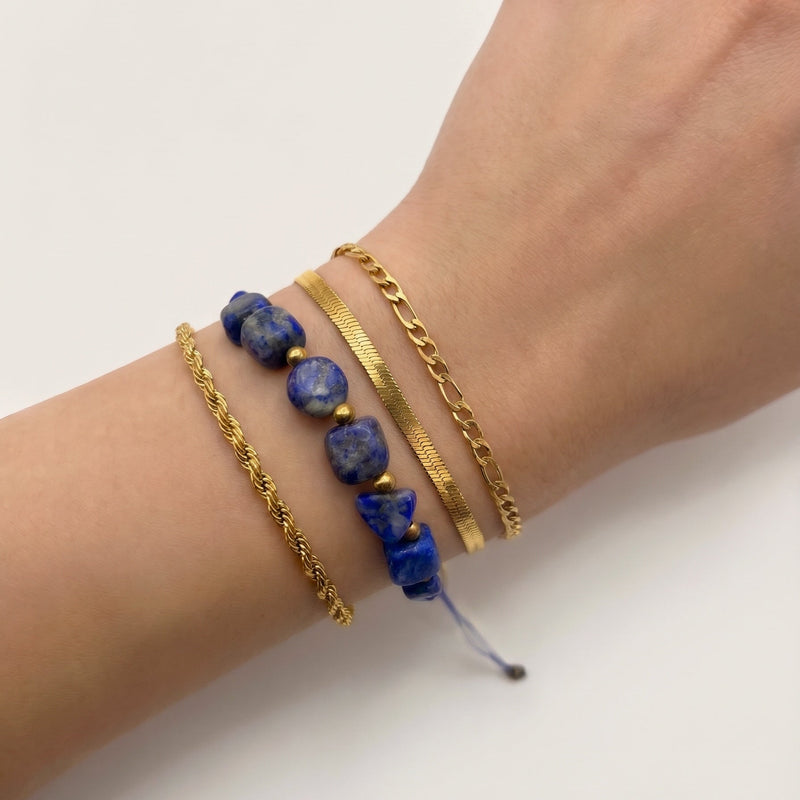 Pulsera Gea Lapislázuli Oro