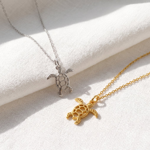 Collar Mini Tortuga Marina Plata