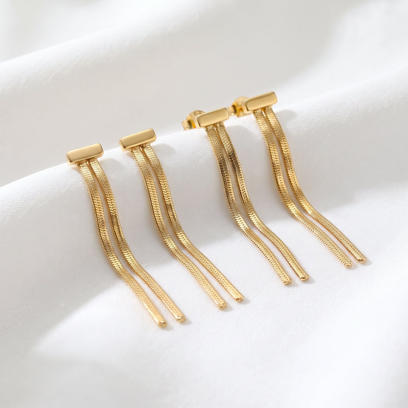 Pendientes Cascade Oro
