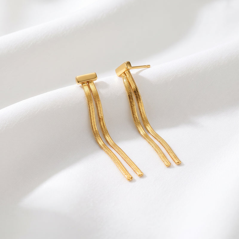 Pendientes Cascade Oro