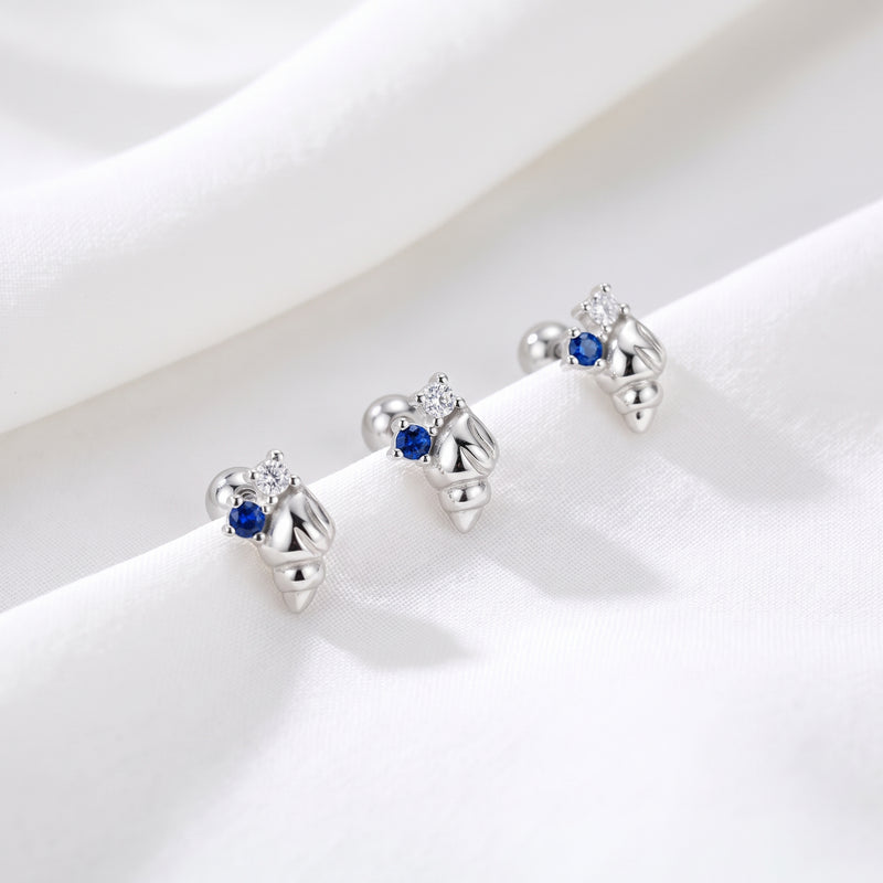 Blue Clover Earring