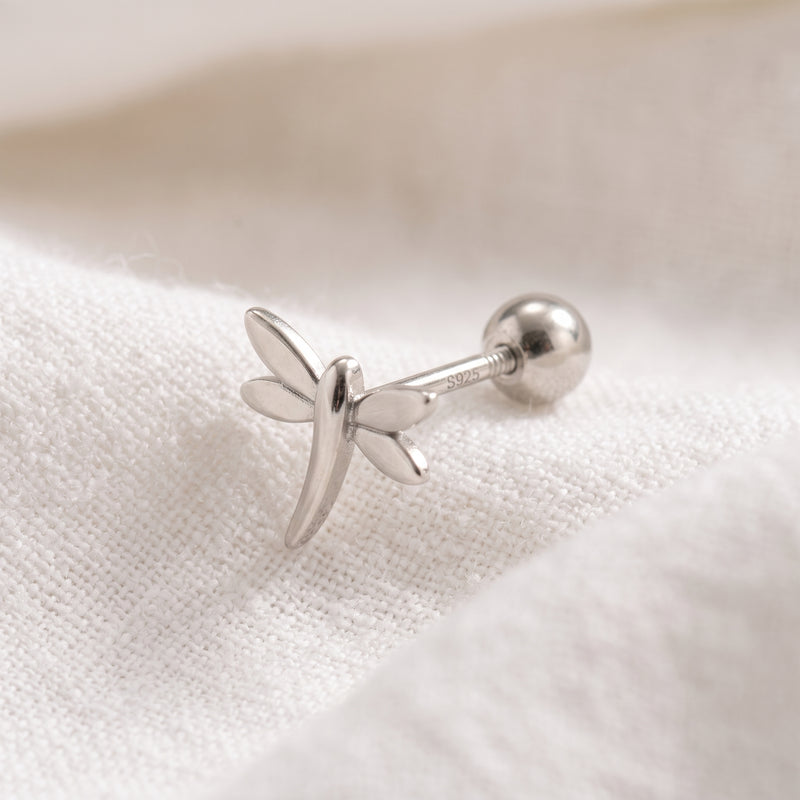 Orecchino Mini Libellula Argento