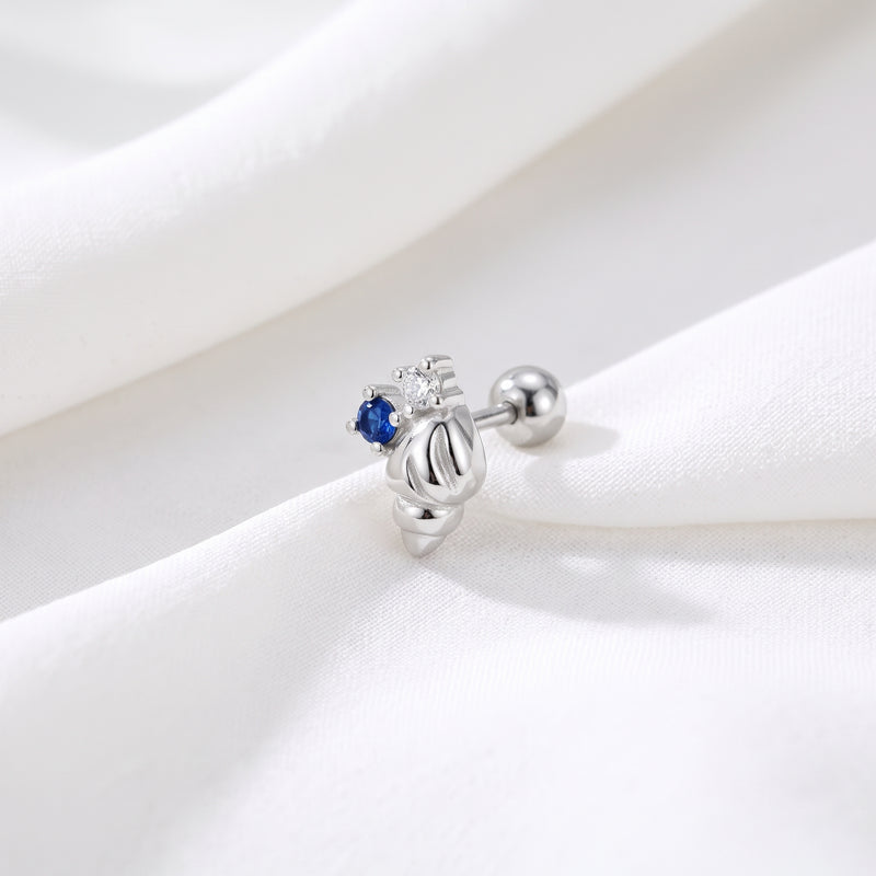 Blue Clover Earring