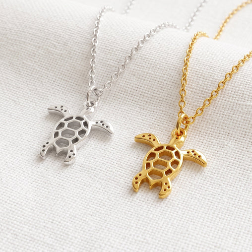 Collar Mini Tortuga Marina Plata