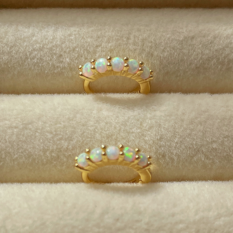 Aros Minis Ópalo Oro