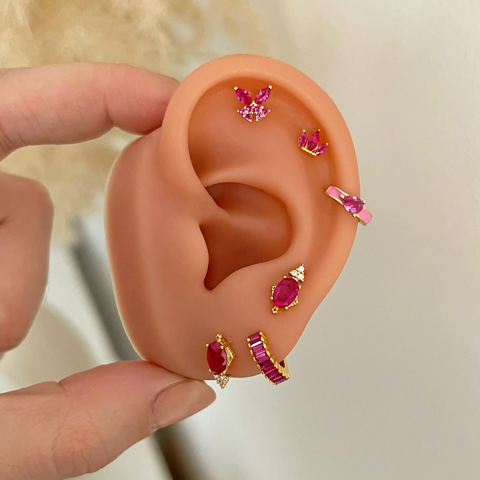 Pendientes Zhara Pink Oro