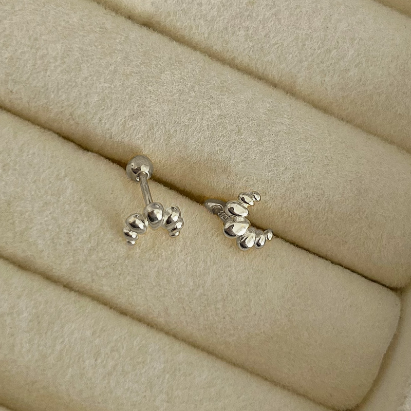 Pendiente Croissant Plata