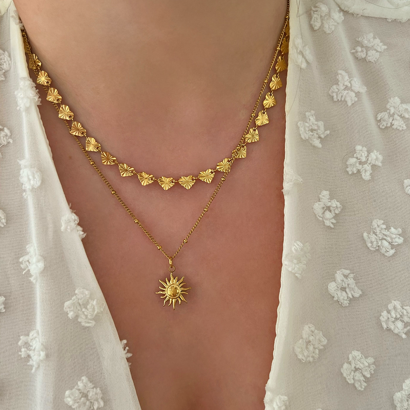 Collar Mini Sun Bolitas Oro