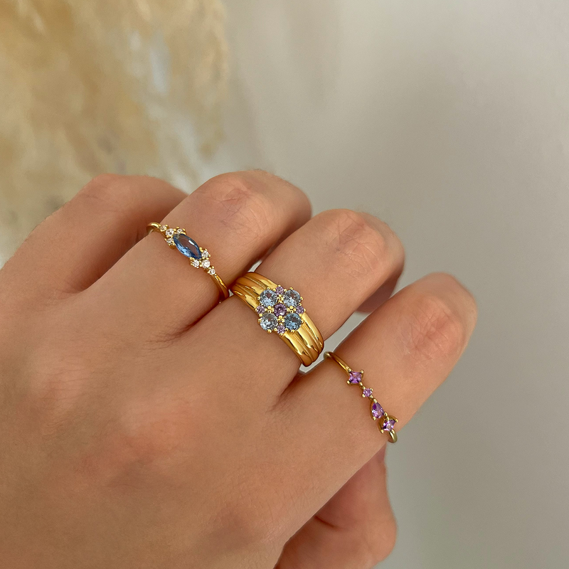 Parisa Light Blue Ring