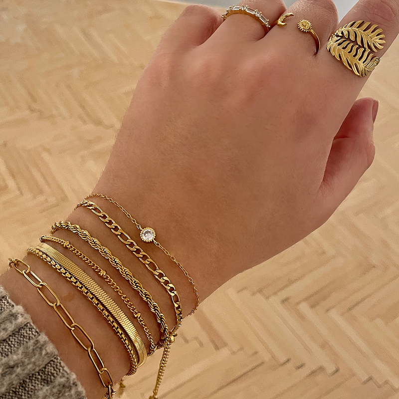 Bracciale mini palline in oro