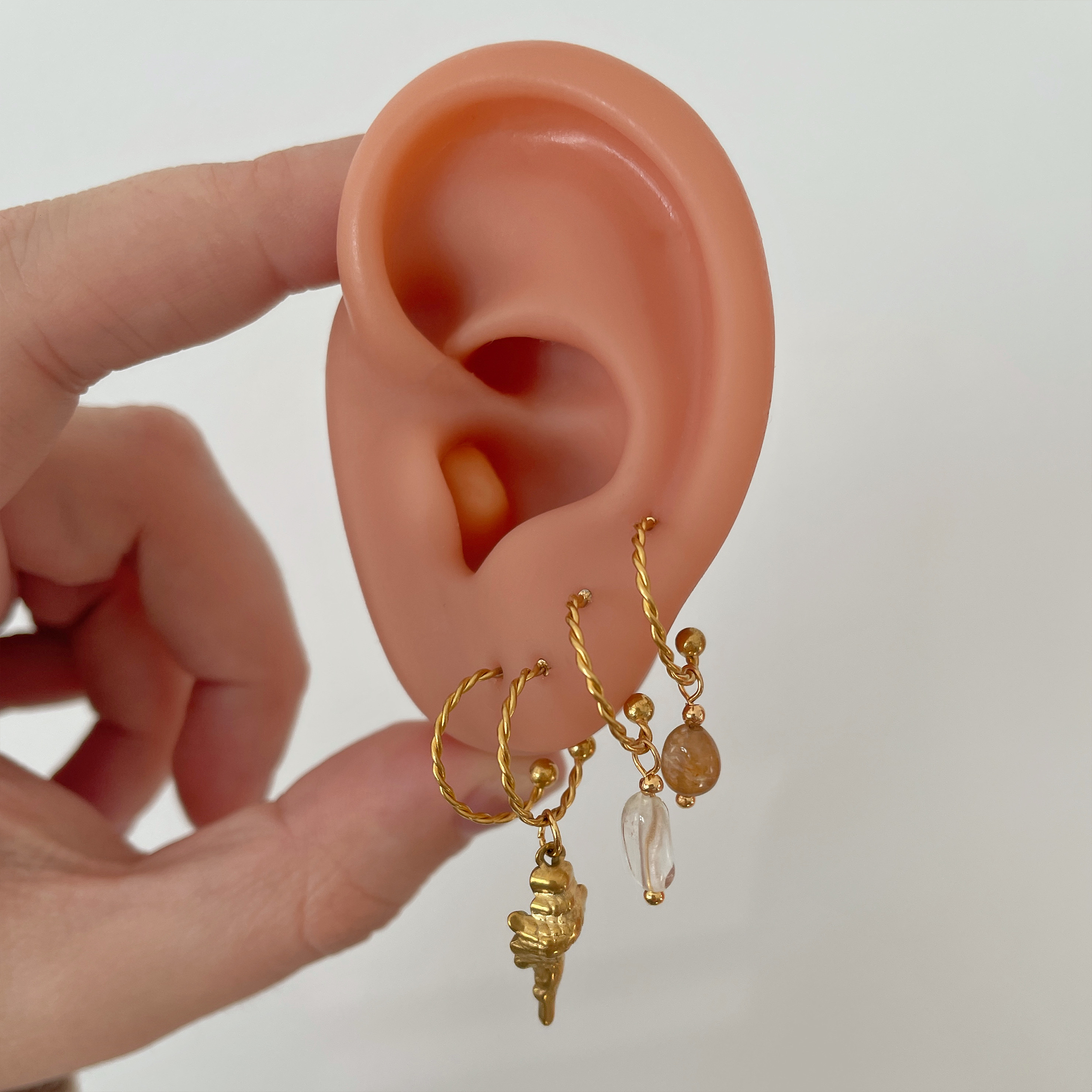 Aros Mini Curly Oro