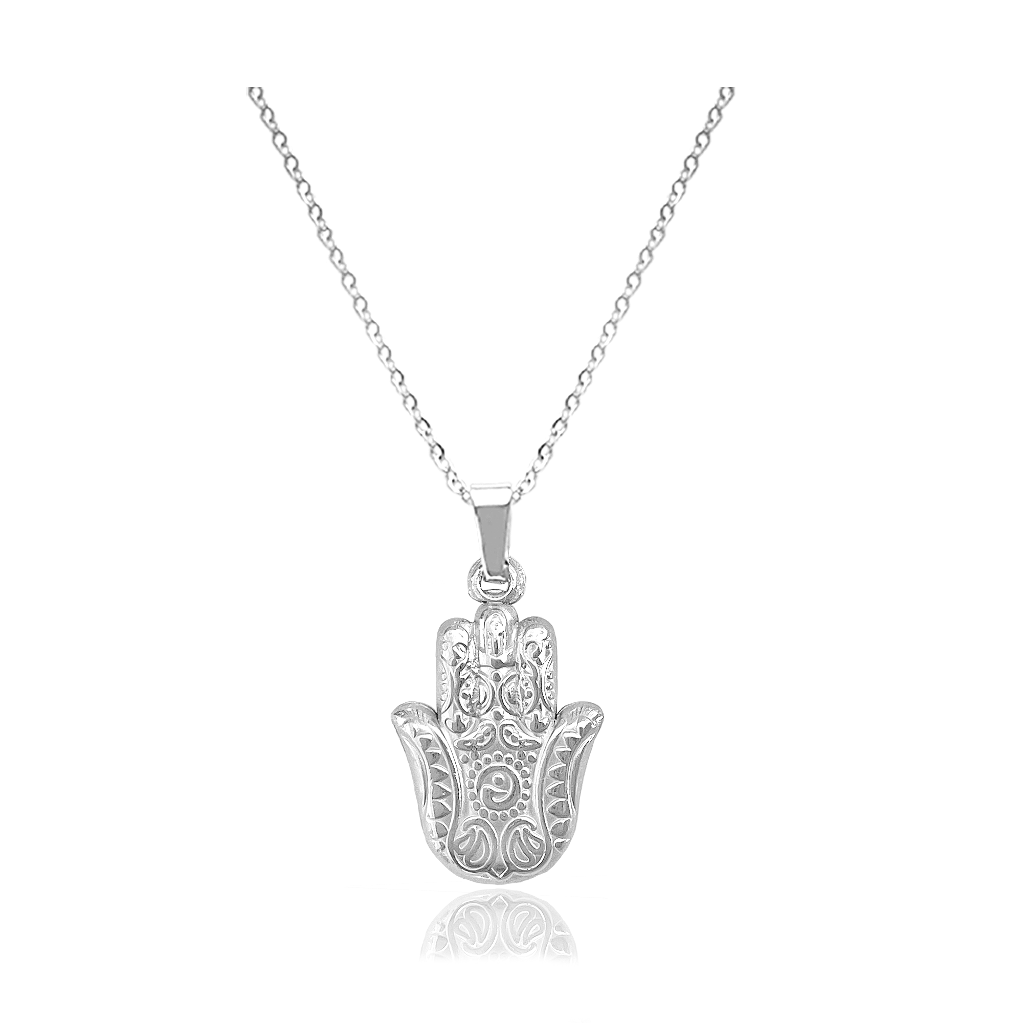 Collar Mano de Fátima Plata