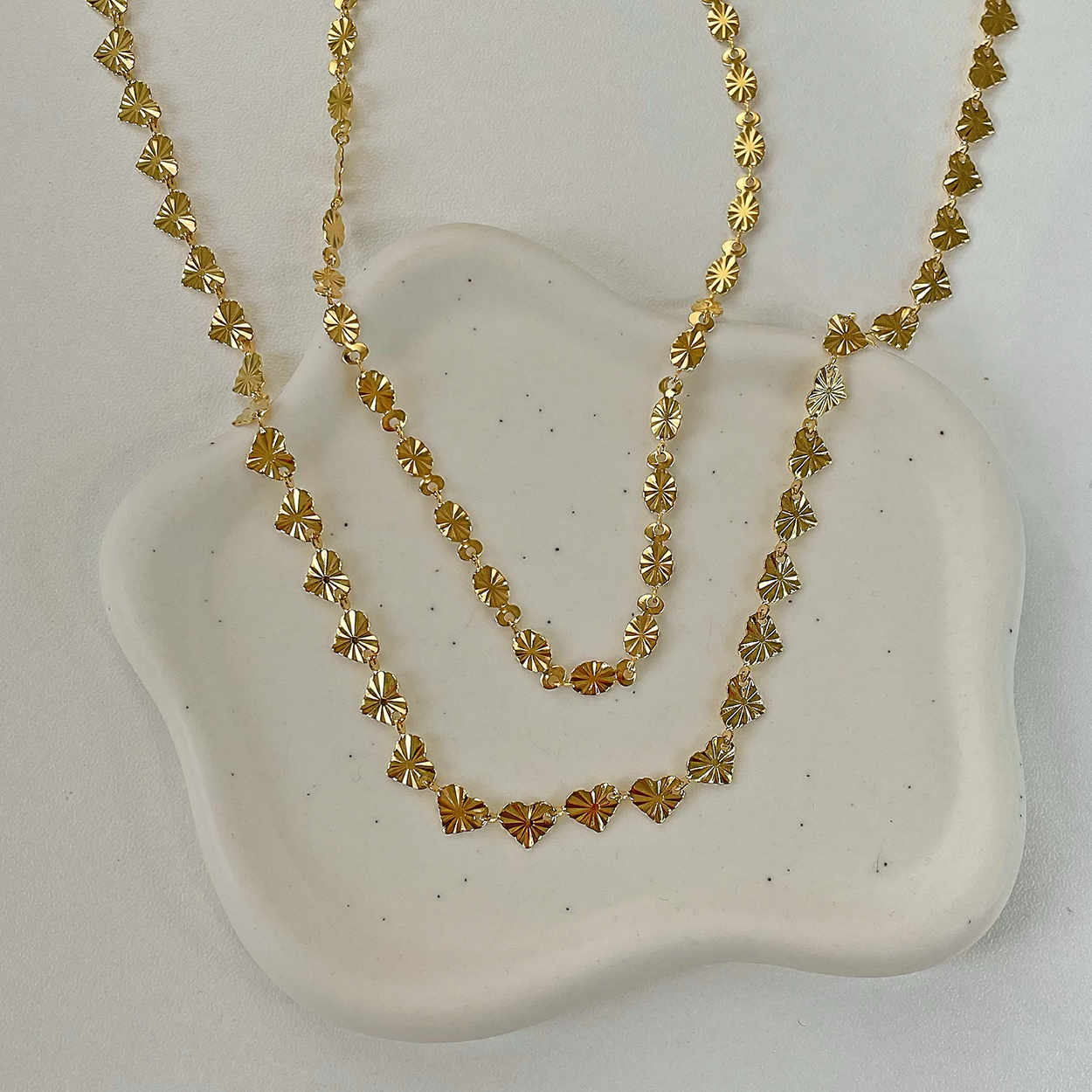 Choker Mini Corazones Oro