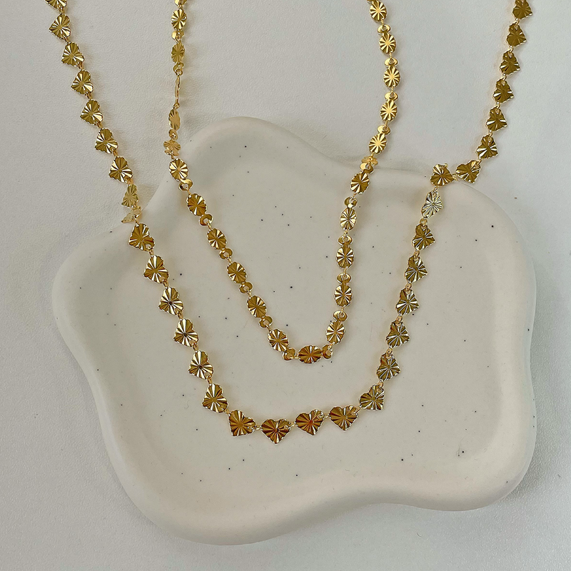 Choker Mini Corazones Oro