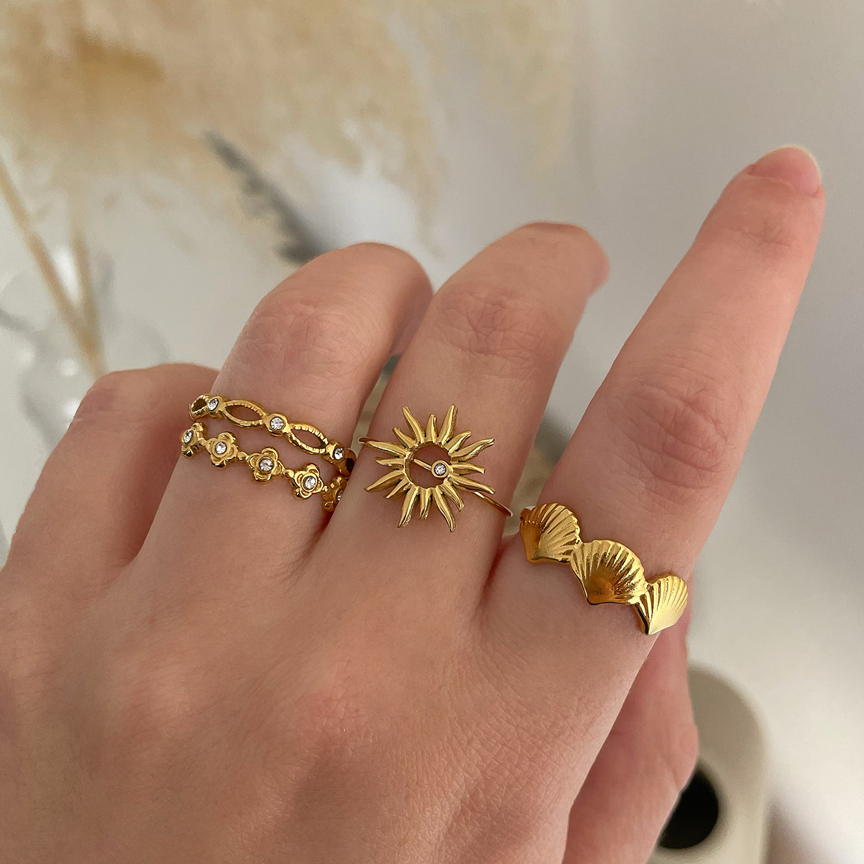Anillo Golden Shells