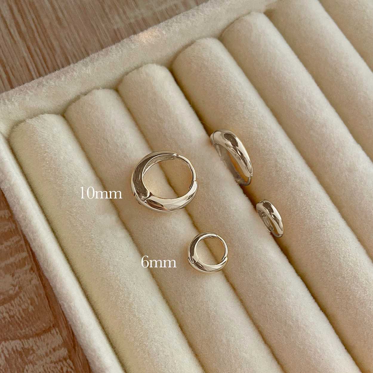 Aros Sahara Plata - 10mm o 6mm