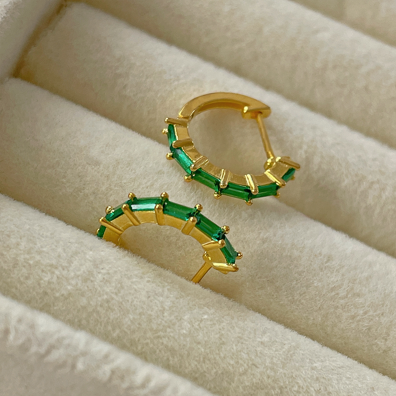 Aros Mini Rin Verde Oro