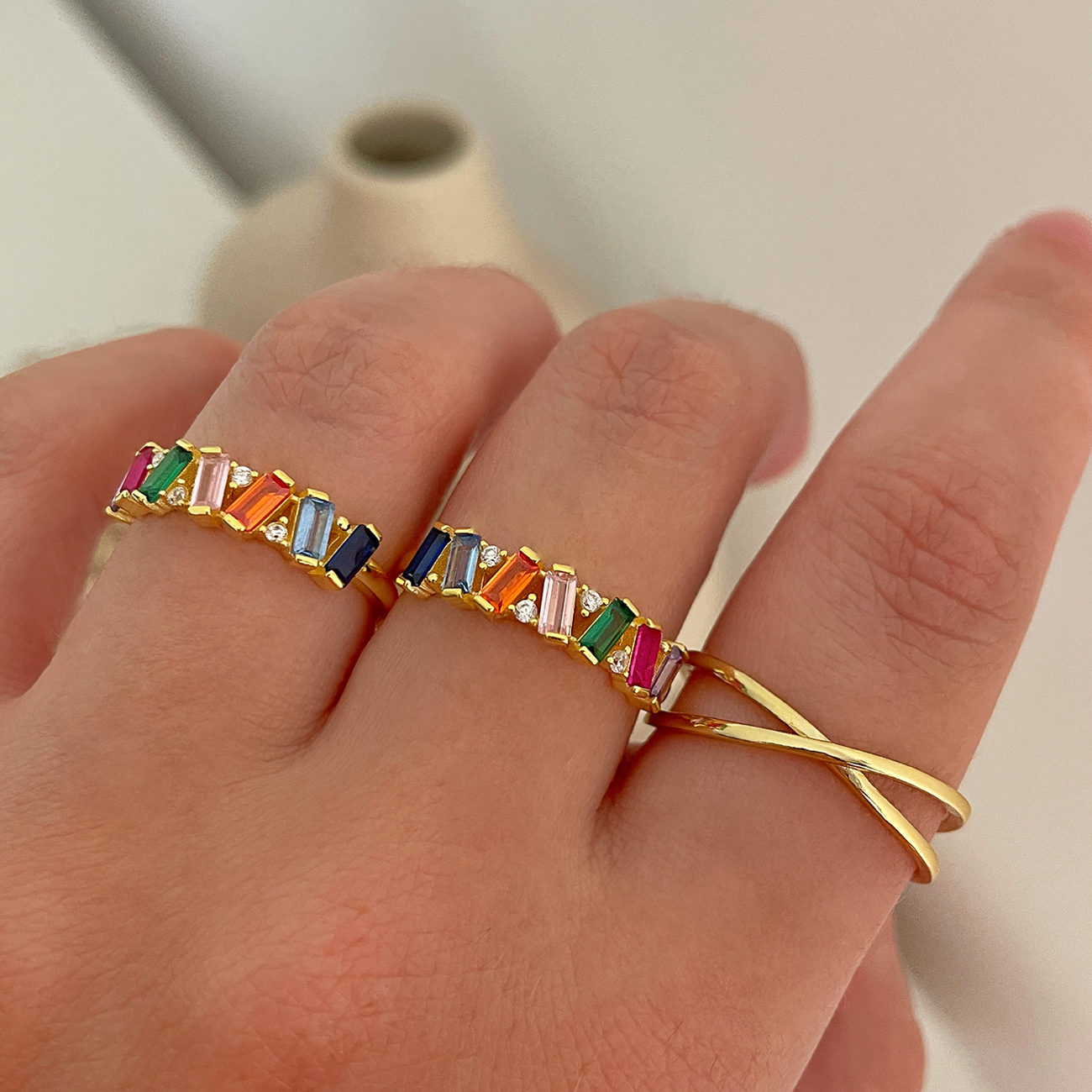 Anillo Cruzado Oro