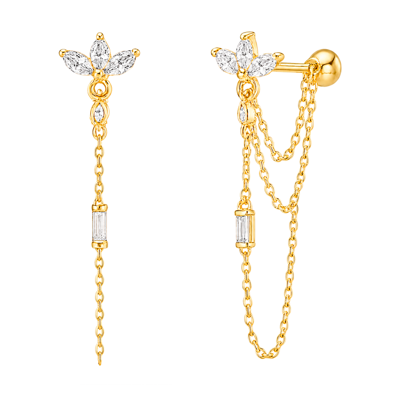 Orecchini pendenti Jasmine Oro