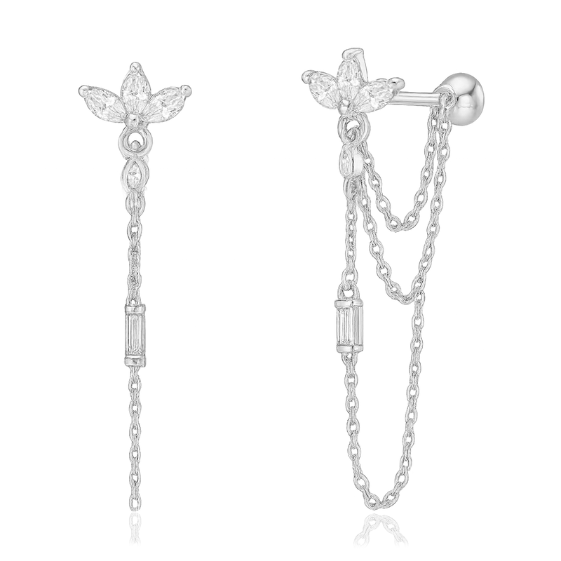 Jasmine Silver Earrings 