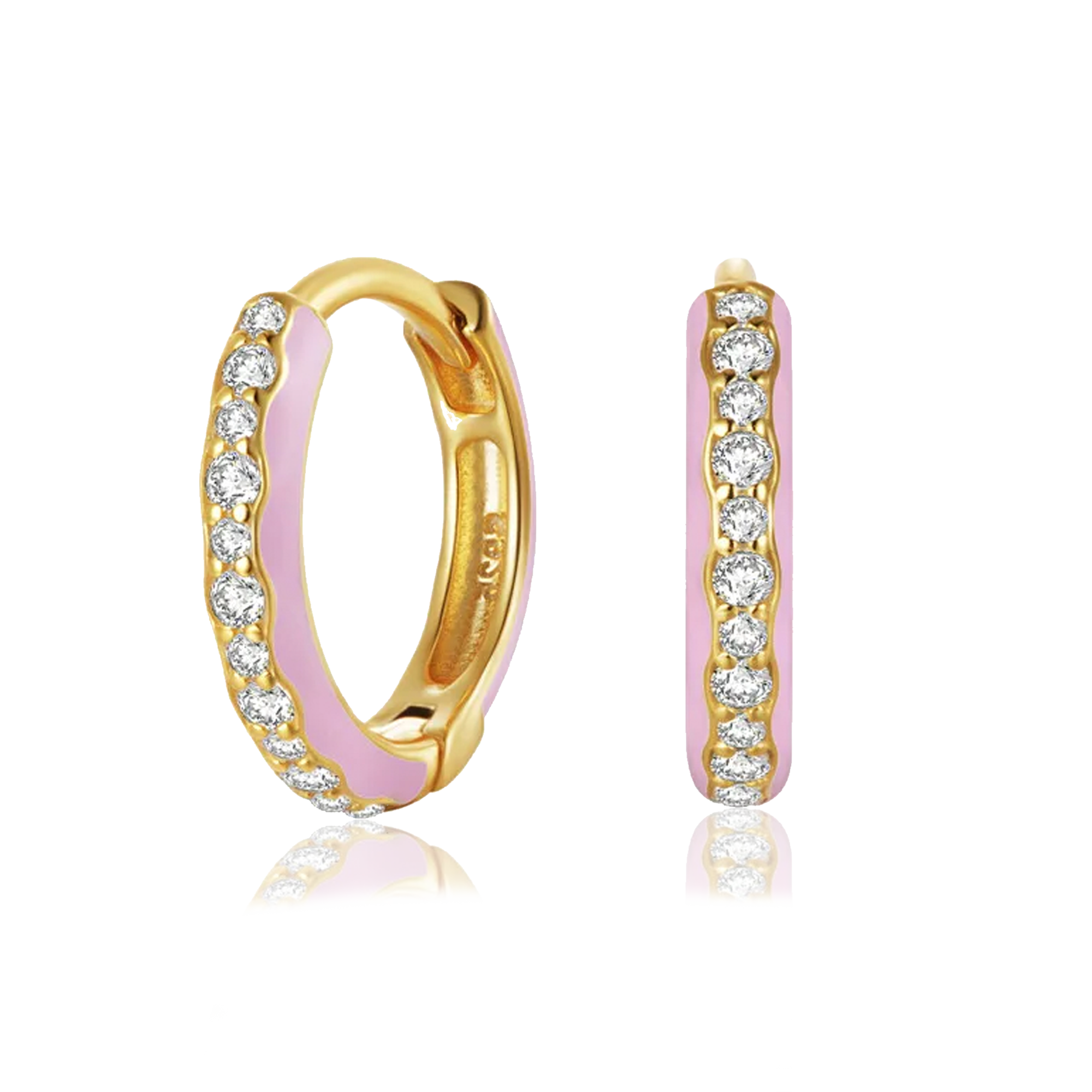 Aros Leina Rosa Claro Oro