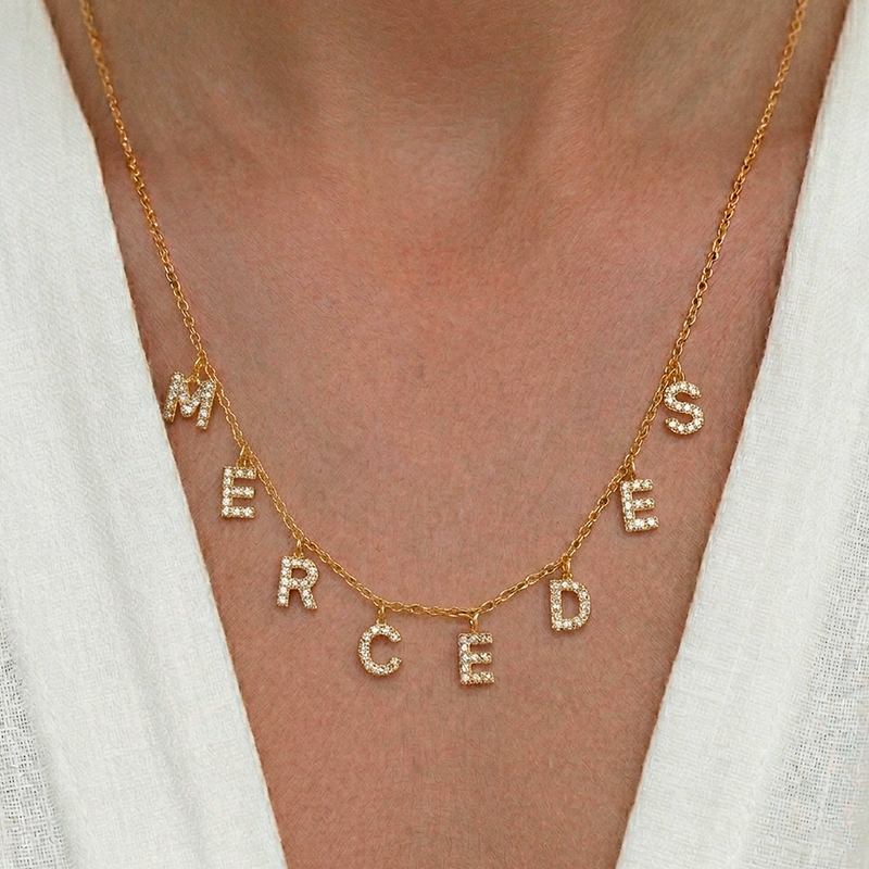 Collana con Iniziali Personalizzate Oro