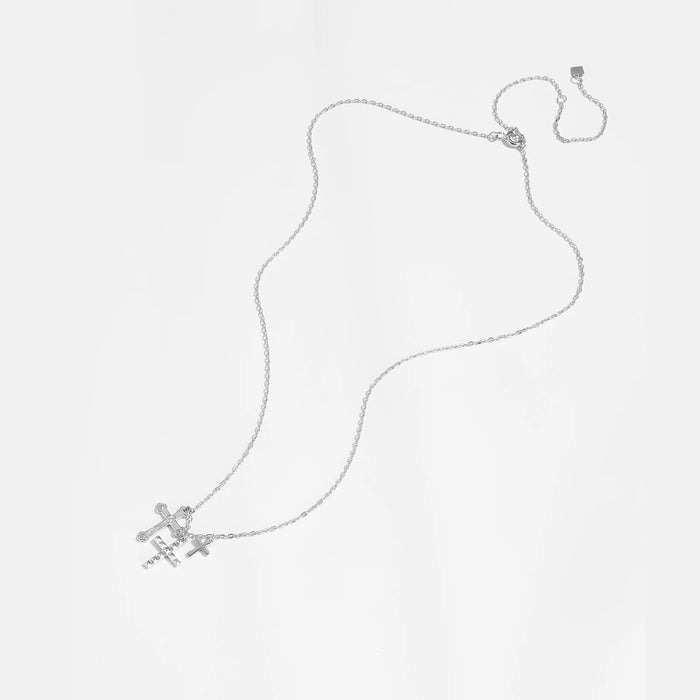 Collar Cruces Plata