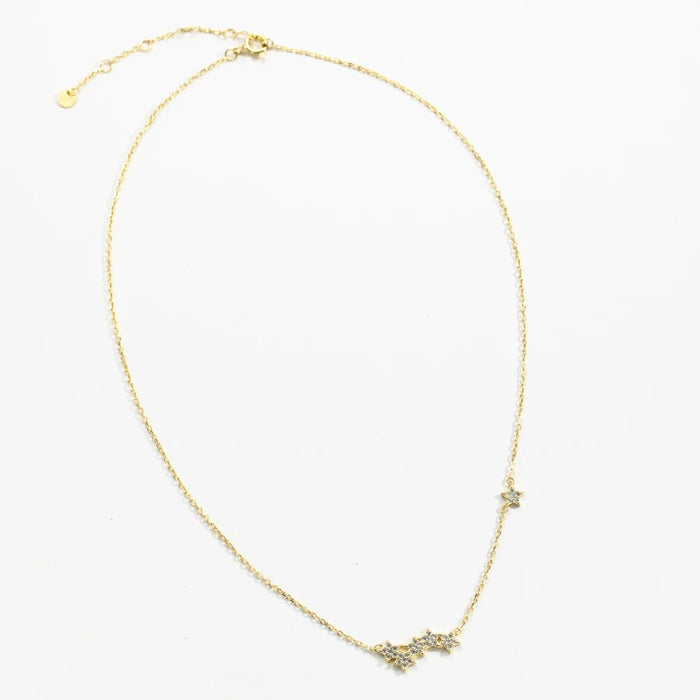 Collar Multi Estrellas Oro