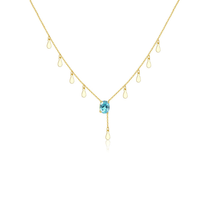 Collar Brissea Celeste Oro