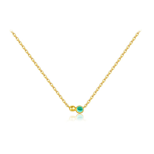 Collar Duora Verde Oro