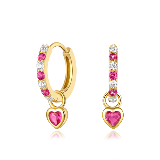 Aros Pop Love Rosa Oro